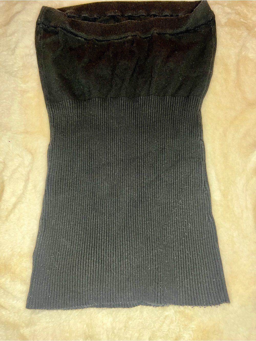 Guess Black Tube Top with Silver Rhinestone Logo - Picture 2 of 3